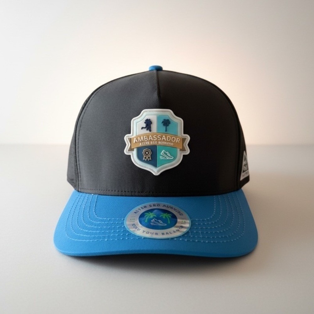 Alter Ego Running Coaster Hat Snapback Blue Black Performance Athletic Cap